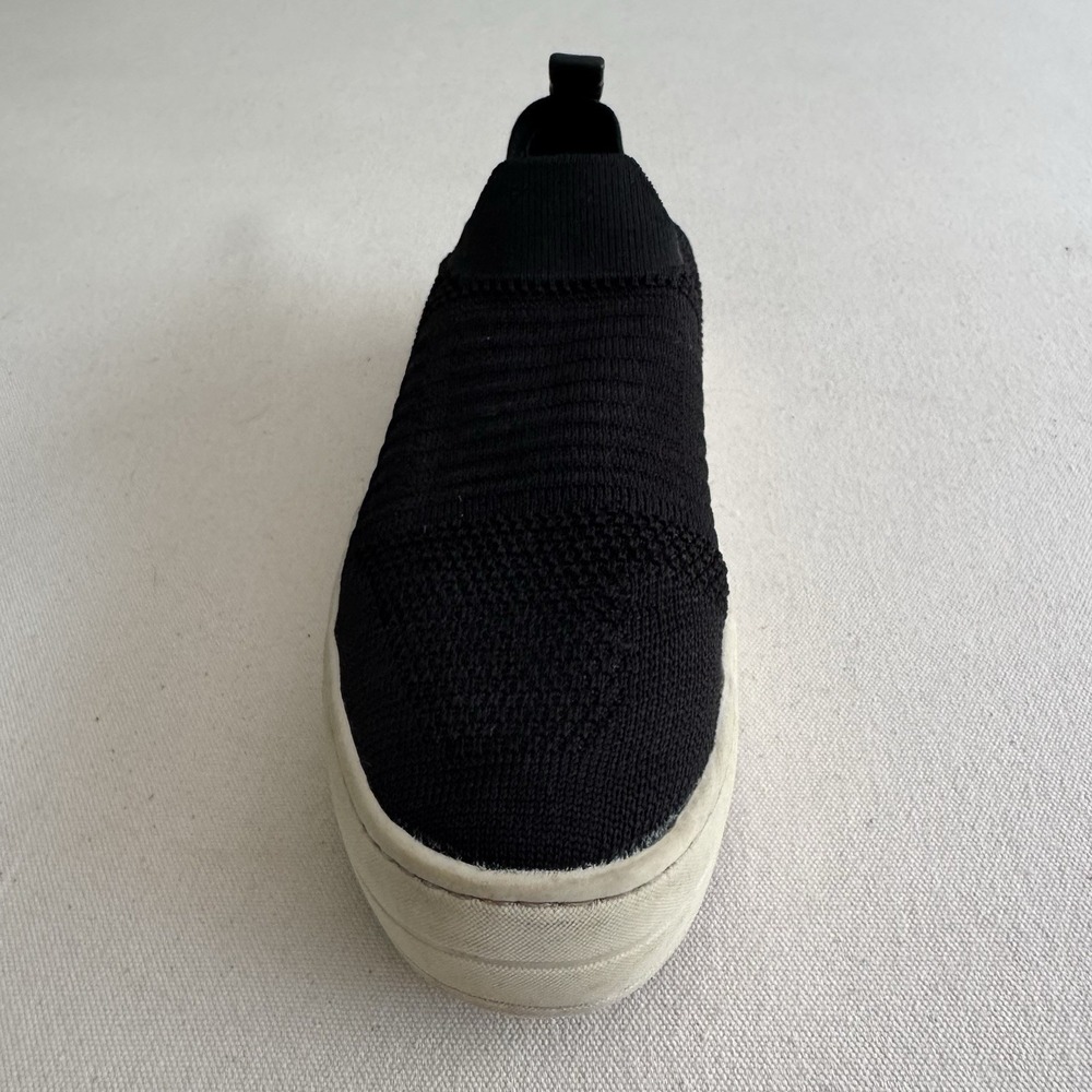 J Slides Shoes Women's Size 7 Hilo Knit Slip On Platform Sneakers Black Fabric - Picture 3 of 13